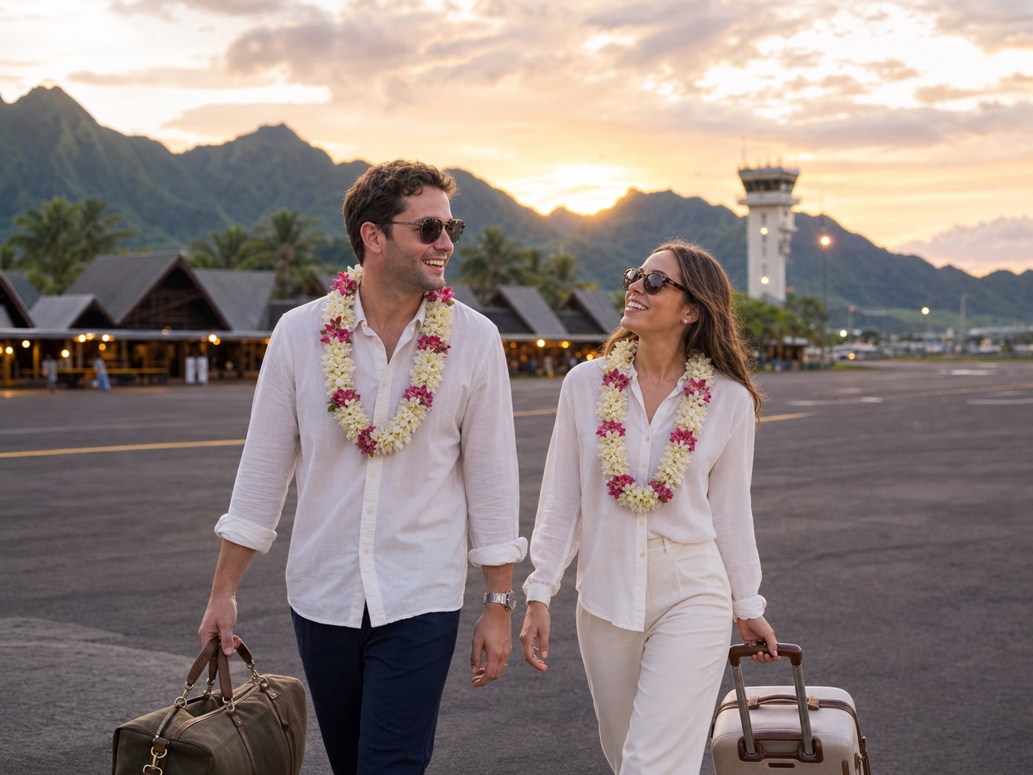 Morgane et Marin arrivant à Papeete